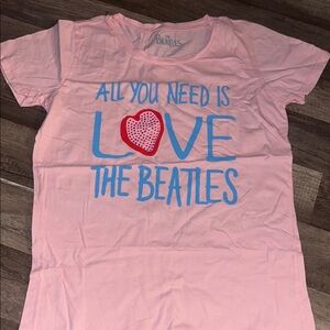The Beatles Pink and Blue Short Sleeve Tee